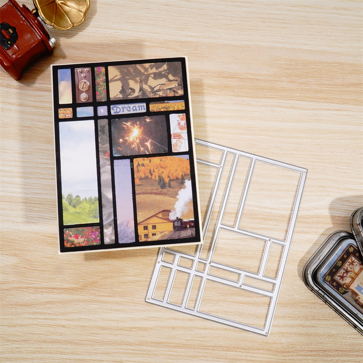 Kokorosa Metal Cutting Dies with Mosaic Plaid Background Board