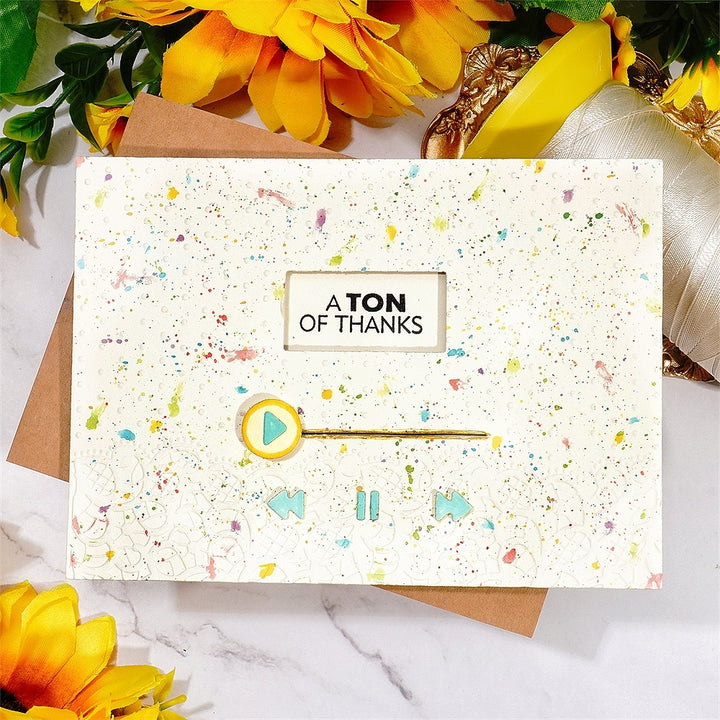 Kokorosa Metal Cutting Dies with Play Music Background Board