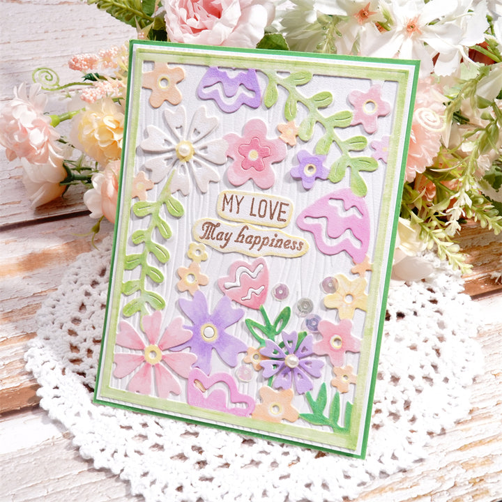 Kokorosa Metal Cutting Dies with Spring Theme Background Board