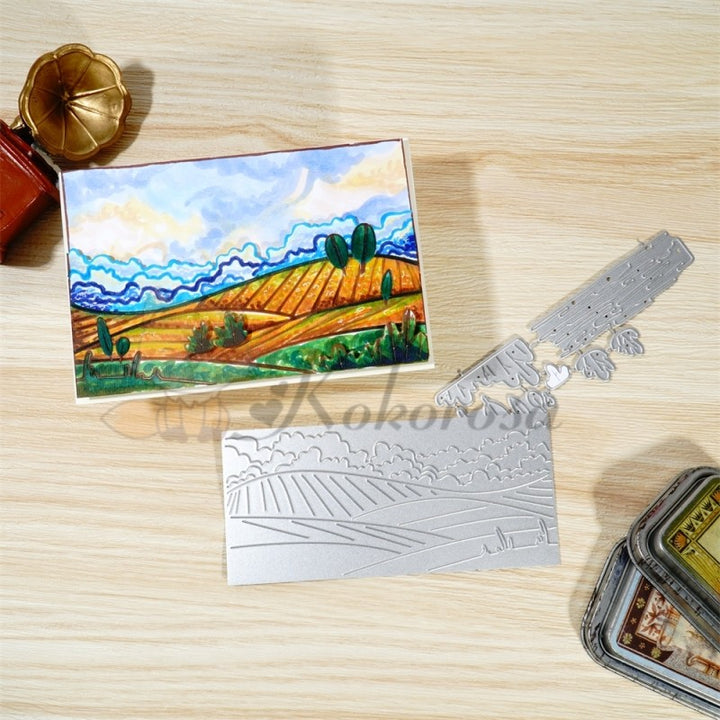 Kokorosa Metal Cutting Dies with Village Scenery
