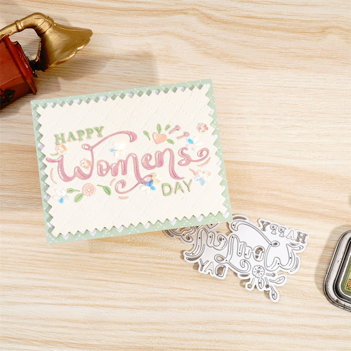 Kokorosa Metal Cutting Dies with “Happy Women‘s Day’” Words
