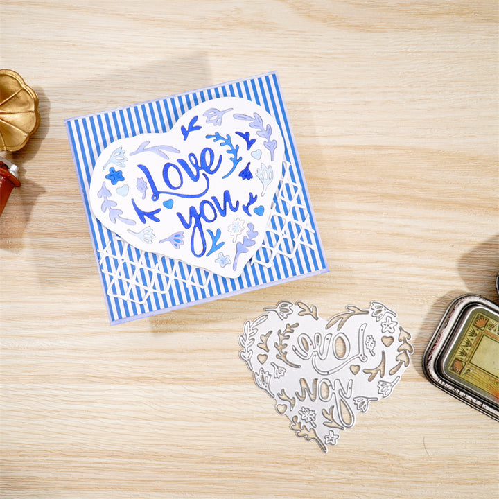 Kokorosa Metal Cutting Dies with “Love You” Heart