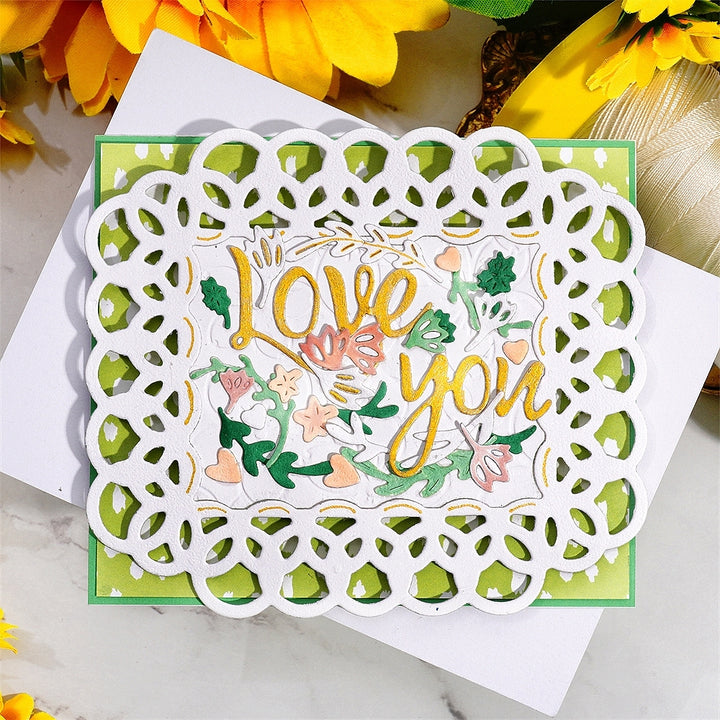 Kokorosa Metal Cutting Dies with “Love You” Heart
