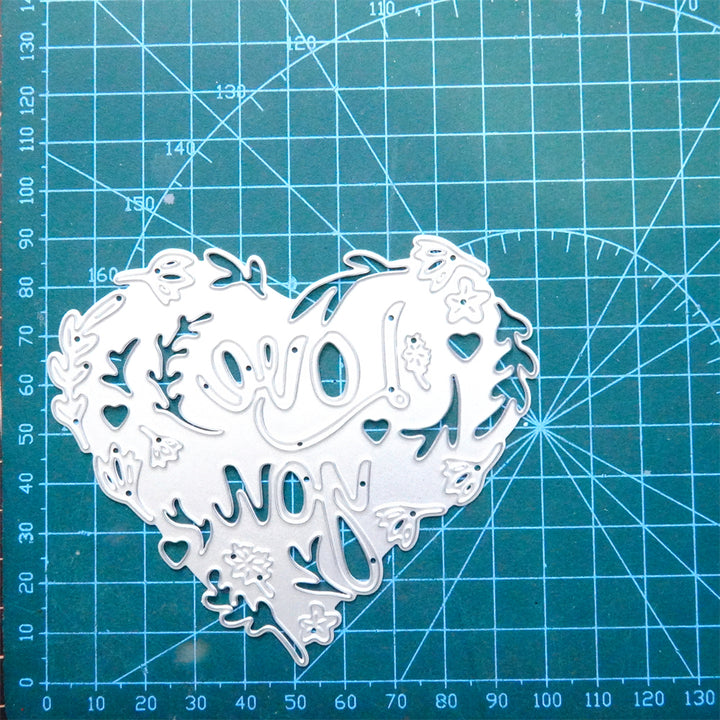 Kokorosa Metal Cutting Dies with “Love You” Heart