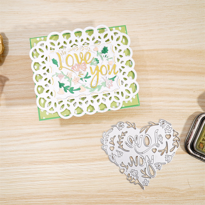 Kokorosa Metal Cutting Dies with “Love You” Heart