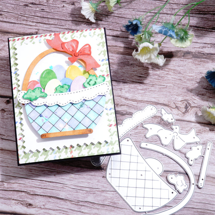 Kokorosa Metal Cutting Dies with Basket with Eggs Tied with a Bow