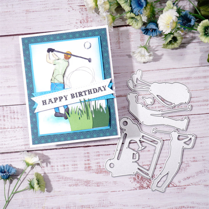 Kokorosa Metal Cutting Dies with Golf Theme Scene