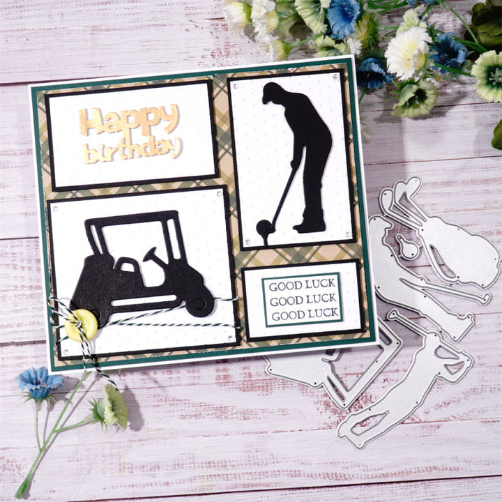 Kokorosa Metal Cutting Dies with Golf Theme Scene