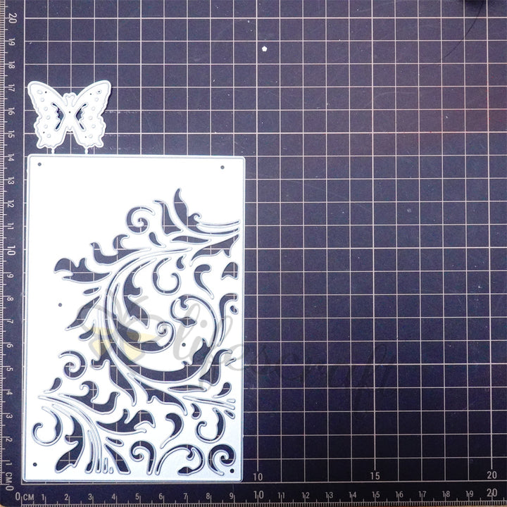 Kokorosa Metal Cutting Dies with Vine & Butterfly Background Board