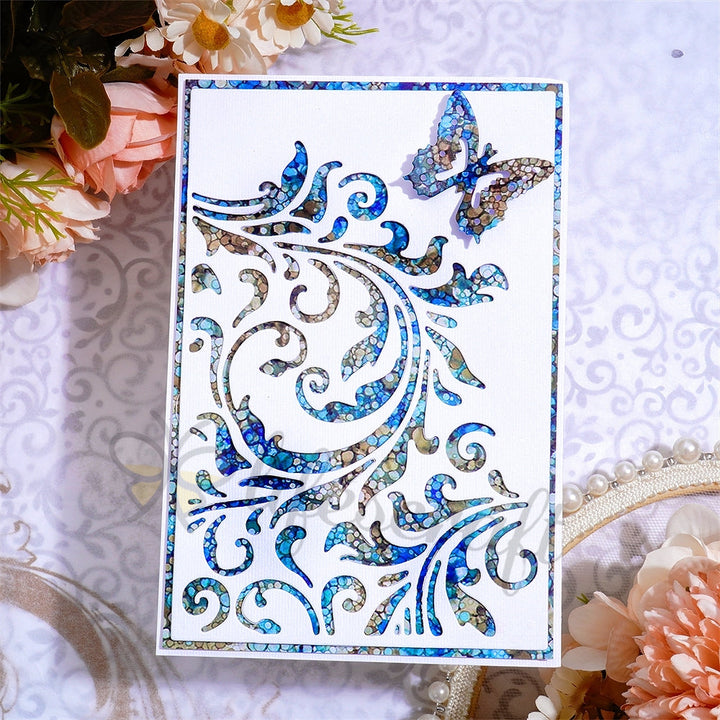 Kokorosa Metal Cutting Dies with Vine & Butterfly Background Board