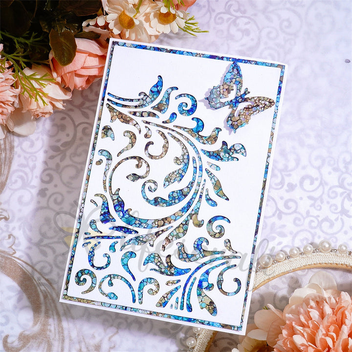 Kokorosa Metal Cutting Dies with Vine & Butterfly Background Board