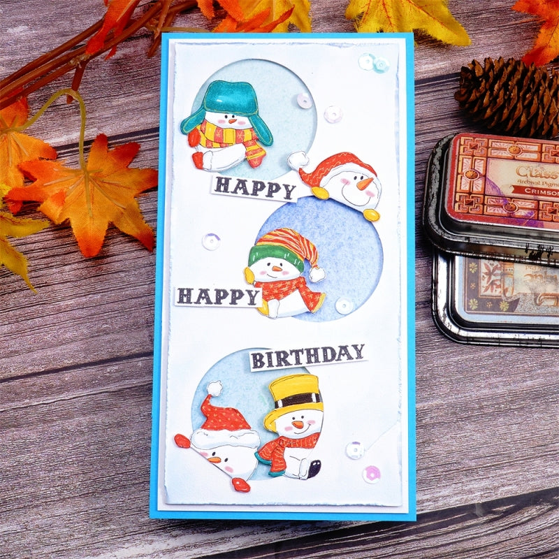 Kokorosa Metal Cutting Dies with Funny Snowman Wearing Hats
