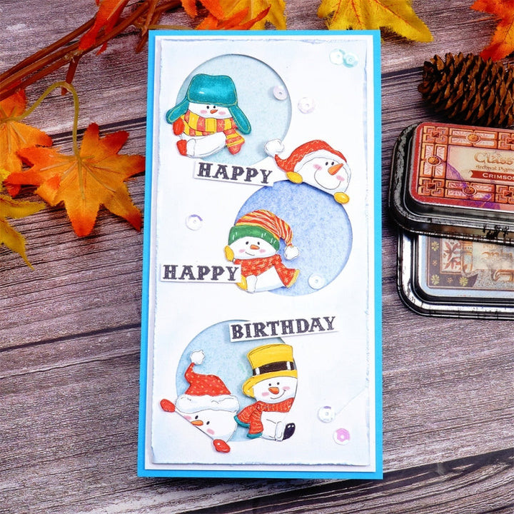 Kokorosa Metal Cutting Dies with Funny Snowman Wearing Hats