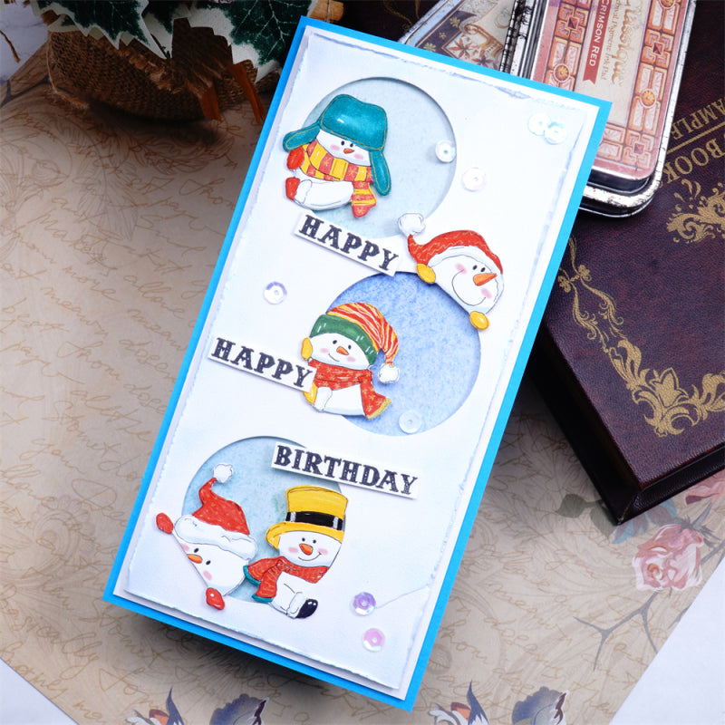 Kokorosa Metal Cutting Dies with Funny Snowman Wearing Hats