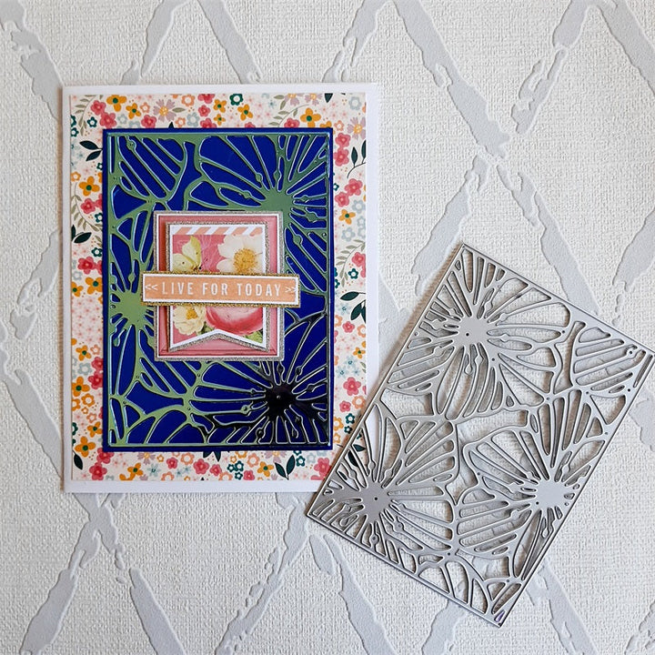Kokorosa Metal Cutting Dies with Floral Frame Background