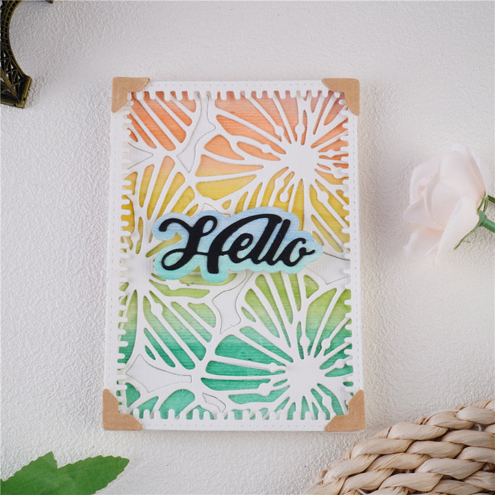 Kokorosa Metal Cutting Dies with Floral Frame Background