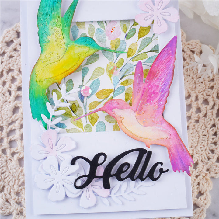 Kokorosa Metal Cutting Dies with Flying Hummingbirds