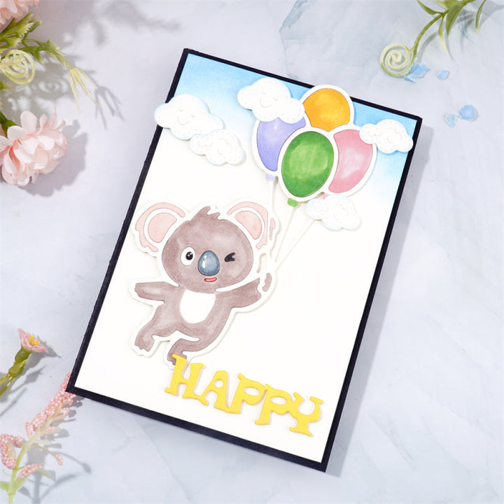 Kokorosa Metal Cutting Dies With Koala Holding Balloon