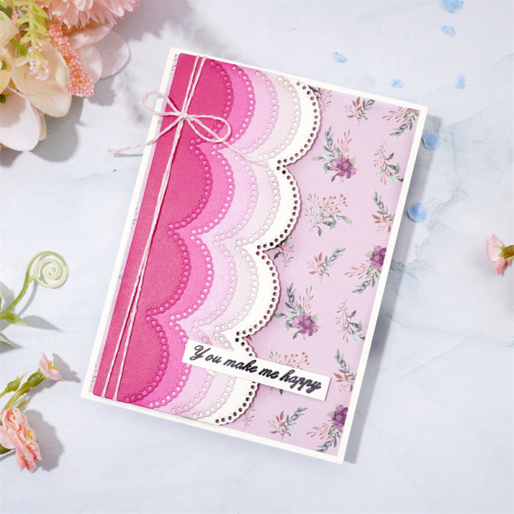 Kokorosa Metal Cutting Dies With Wave Lace Border