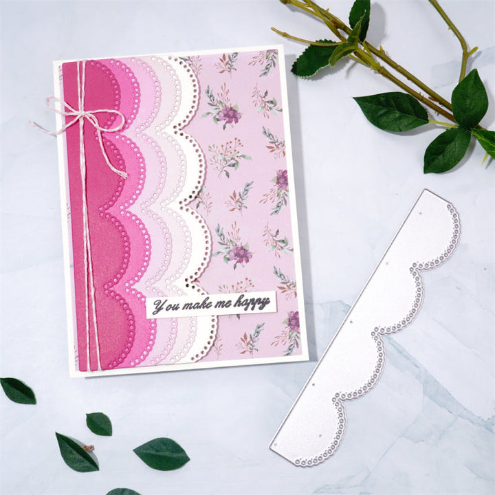 Kokorosa Metal Cutting Dies With Wave Lace Border