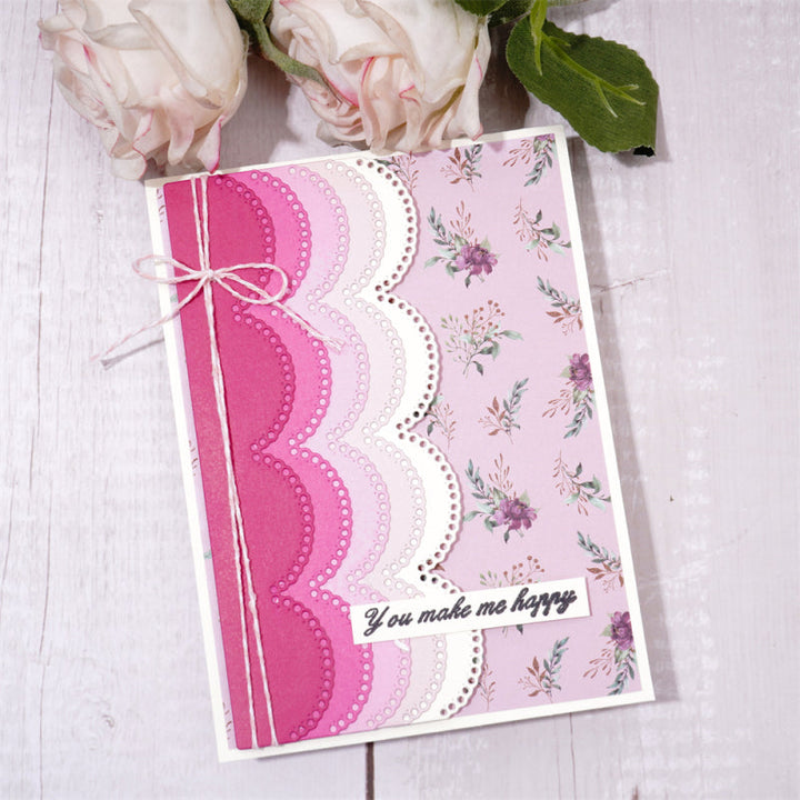 Kokorosa Metal Cutting Dies With Wave Lace Border