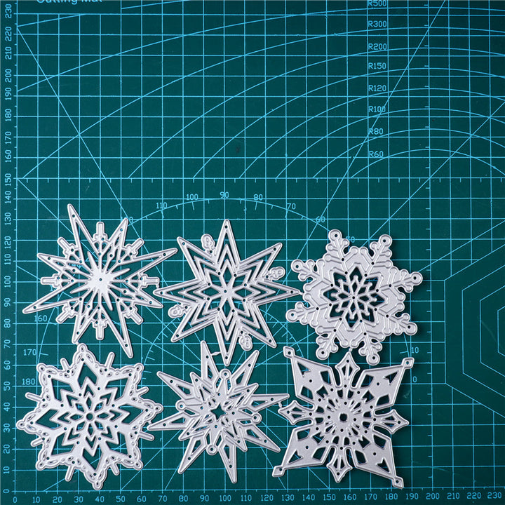 Kokorosa Metal Cutting Dies with 6pcs Snowflakes