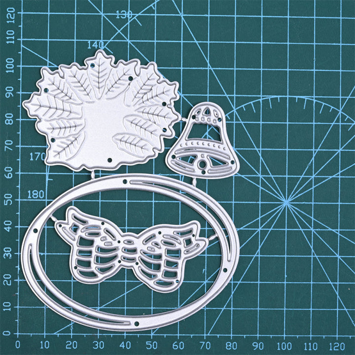 Kokorosa Metal Cutting Dies with Christmas Bells Oval Border
