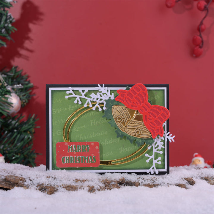 Kokorosa Metal Cutting Dies with Christmas Bells Oval Border