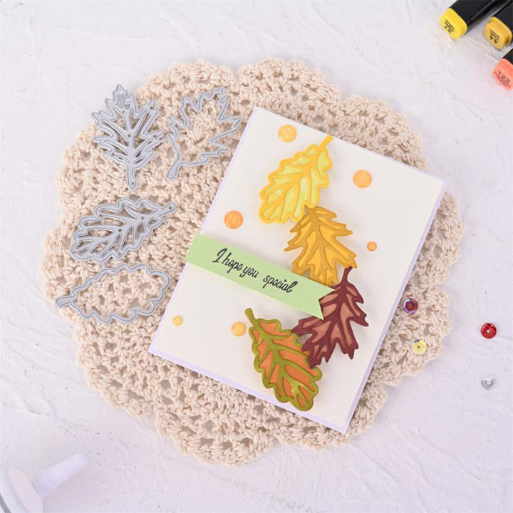 Kokorosa Metal Cutting Dies with Falling Autumn Leaves