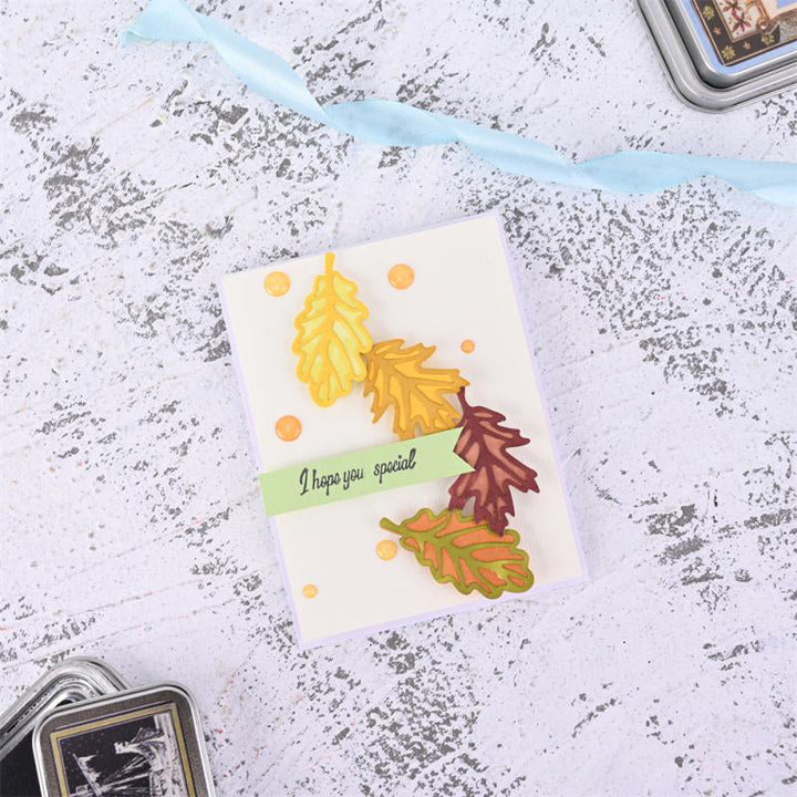 Kokorosa Metal Cutting Dies with Falling Autumn Leaves