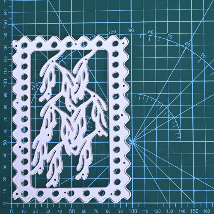 Kokorosa Metal Cutting Dies with Pine Branches Background Board