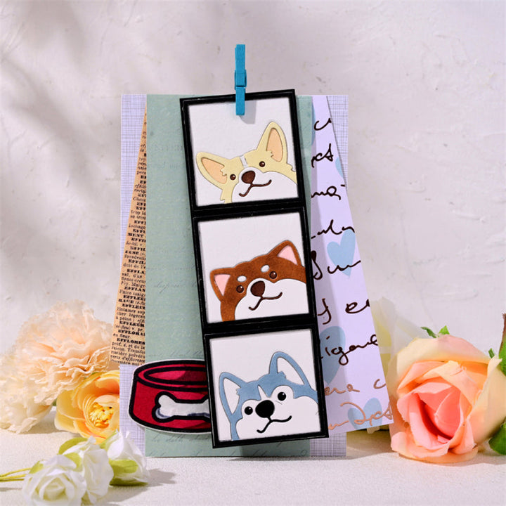 Kokorosa Metal Cutting Dies with Puppies Border Background