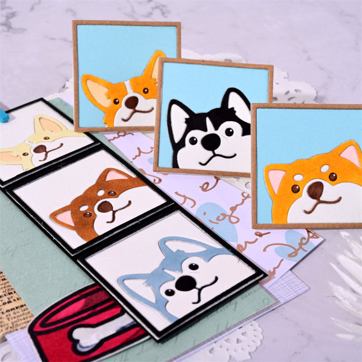 Kokorosa Metal Cutting Dies with Puppies Border Background