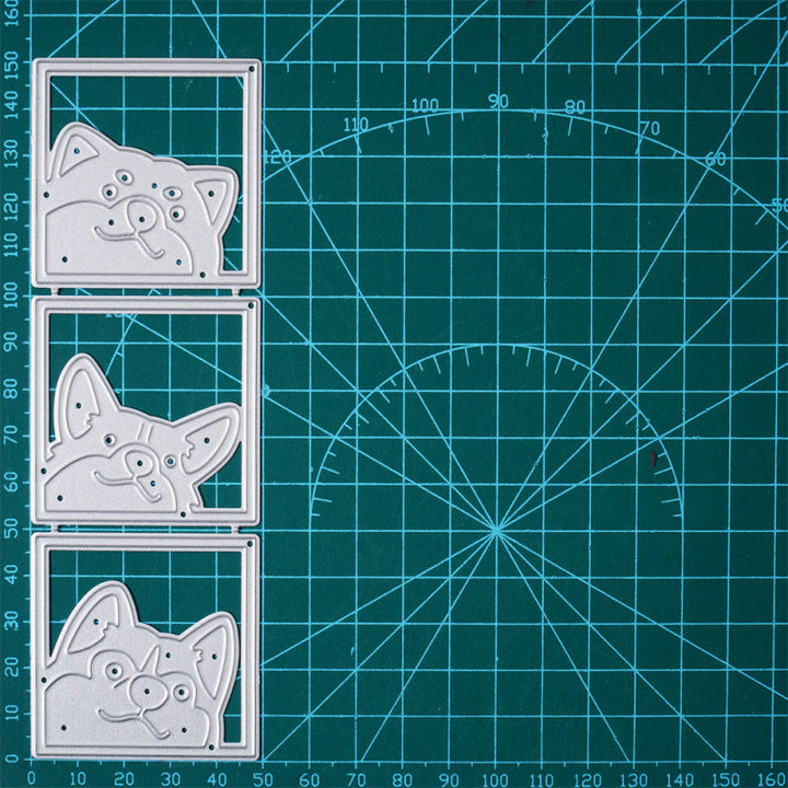Kokorosa Metal Cutting Dies with Puppies Border Background