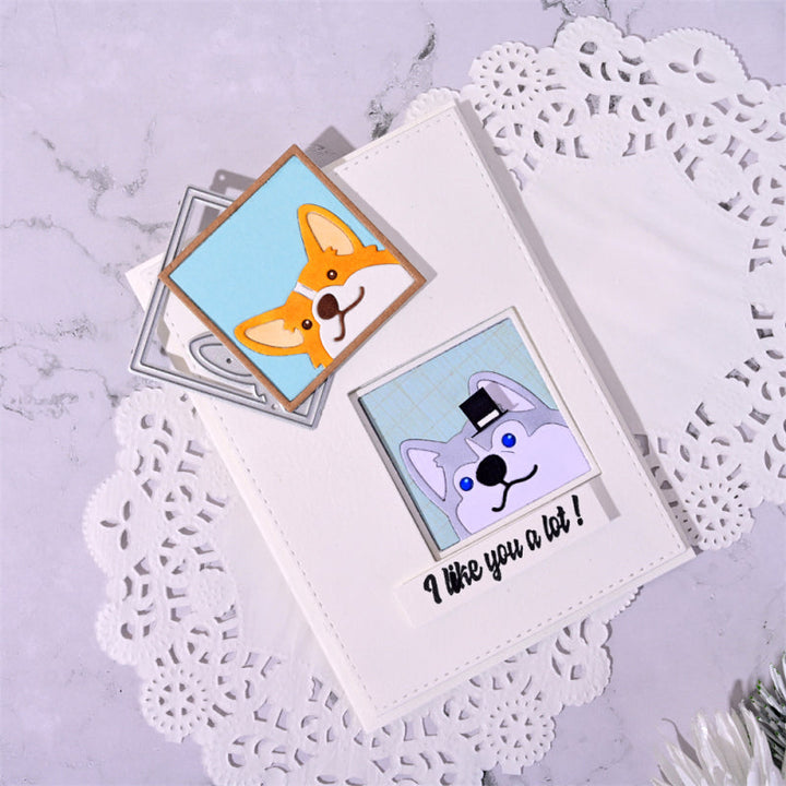 Kokorosa Metal Cutting Dies with Puppies Border Background