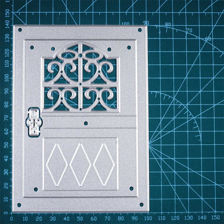Kokorosa Metal Cutting Dies with Retro Wrought Iron Pattern Door