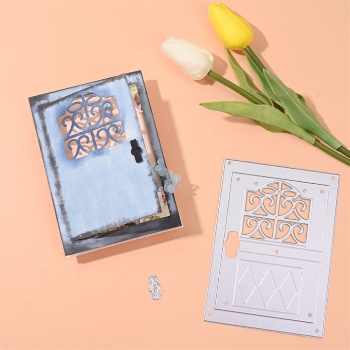 Kokorosa Metal Cutting Dies with Retro Wrought Iron Pattern Door