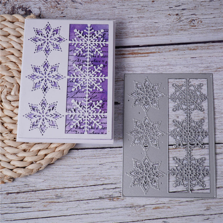 Kokorosa Metal Cutting Dies with Snowflake Mosaic Background