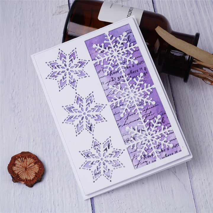 Kokorosa Metal Cutting Dies with Snowflake Mosaic Background