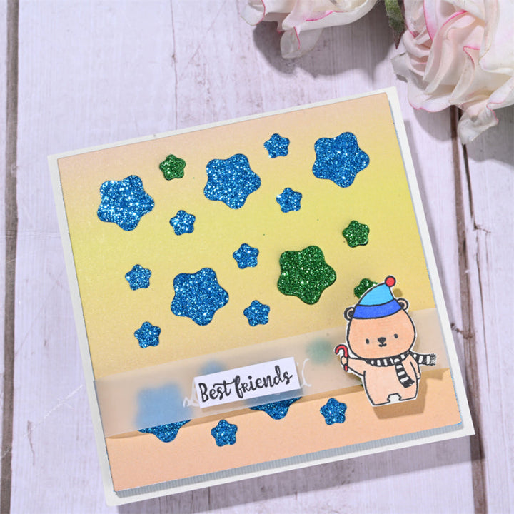 Kokorosa Metal Cutting Dies with Stars Square Background Board