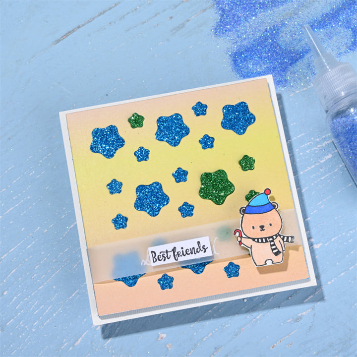 Kokorosa Metal Cutting Dies with Stars Square Background Board