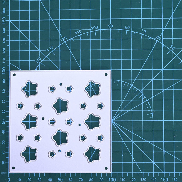 Kokorosa Metal Cutting Dies with Stars Square Background Board