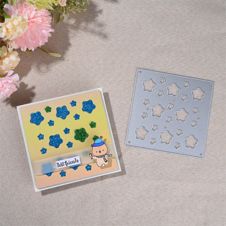 Kokorosa Metal Cutting Dies with Stars Square Background Board