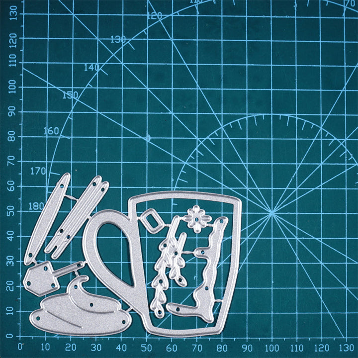 Kokorosa Metal Cutting Dies with Sweet Creamy Coffee Mug