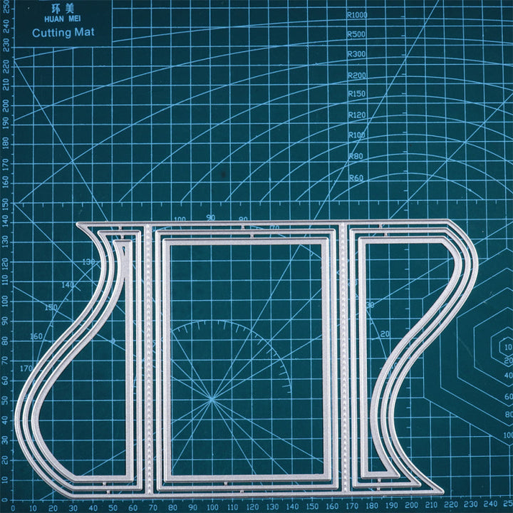 Kokorosa Metal Cutting Dies with Wavy Line Foldable Card Cover