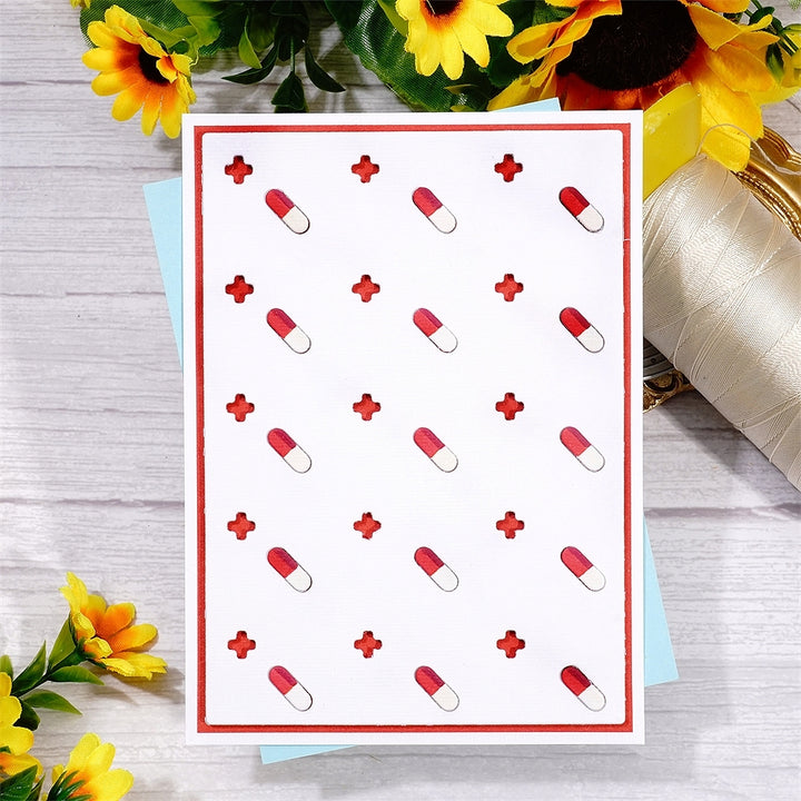 Kokorosa Metal Cutting Dies with Pills Background Board