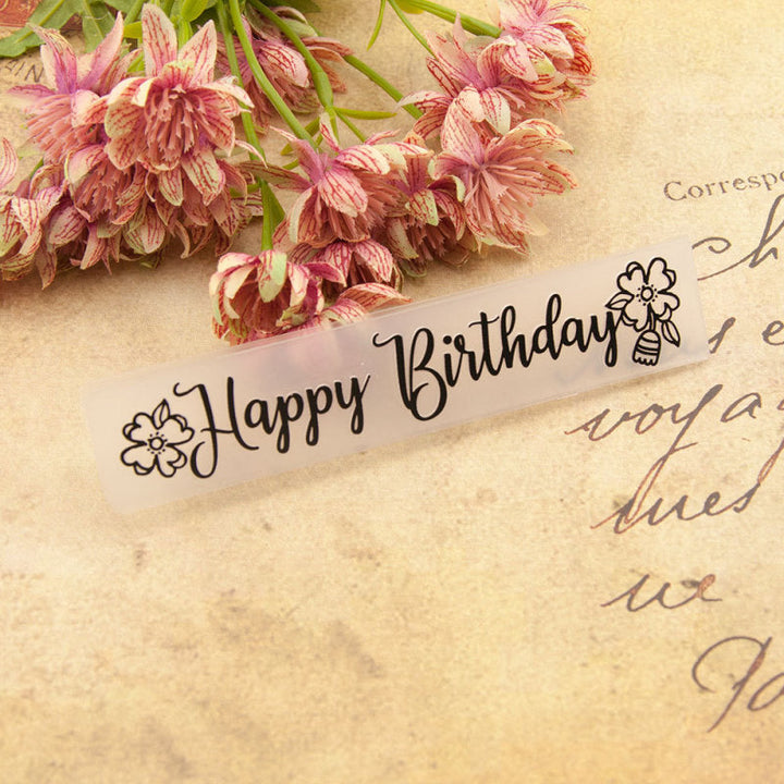 Kokorosa Plastic Happy Birthday Embossing Folder