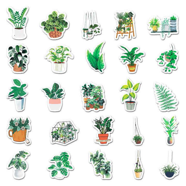 Kokorosa Potted Plants Stickers (50pcs)