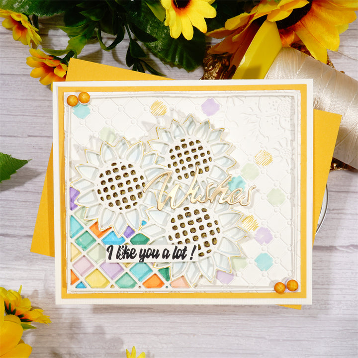 Kokorosa Metal Cutting Dies With Sunflower Bush