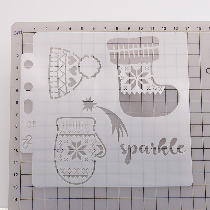 Kokorosa Warm Winter Suit DIY Painting Hollow Stencil